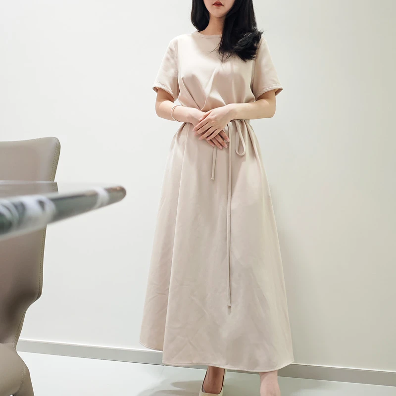 GP070 菲诗菲曼高端定制  收腰圆领连衣裙WL4381L