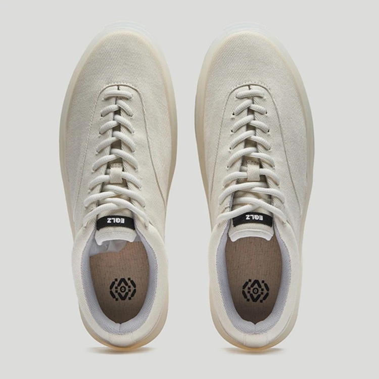 EQLZ官方新款板鞋低帮男百搭帆布鞋情侣果冻底休闲鞋无中生有