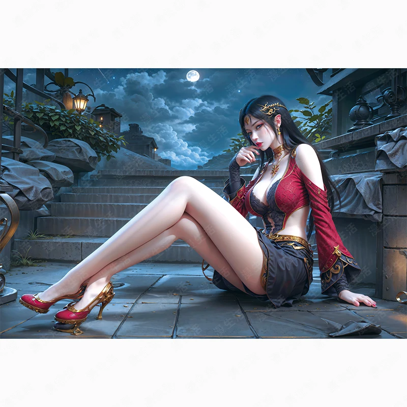 斗破苍穹美杜莎40*60高清壁纸铝合金装饰画客厅卧室玄关动漫挂画