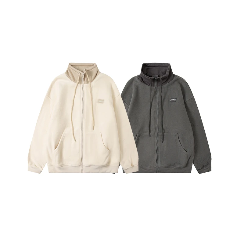 摇粒绒立领拉链秋款外套