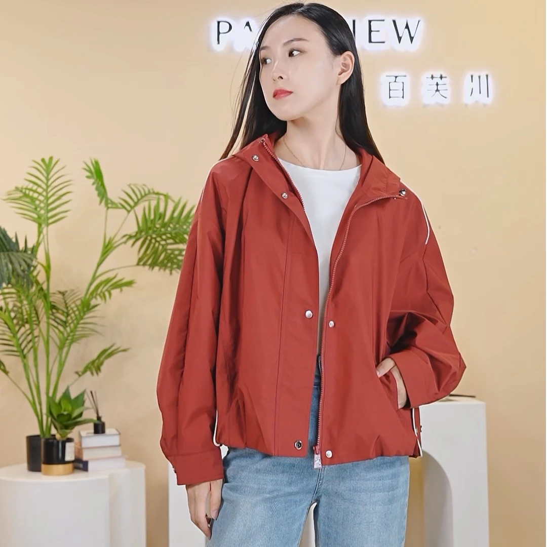 PARKVIEW/百芙川上衣女外套秋季女外套运动时尚休闲百搭HF777-1