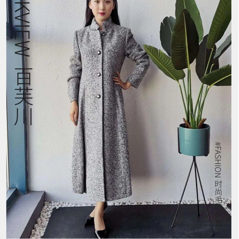 PARKVIEW/百芙川大衣双面呢大衣外套女装时尚毛呢中长款加厚BF692