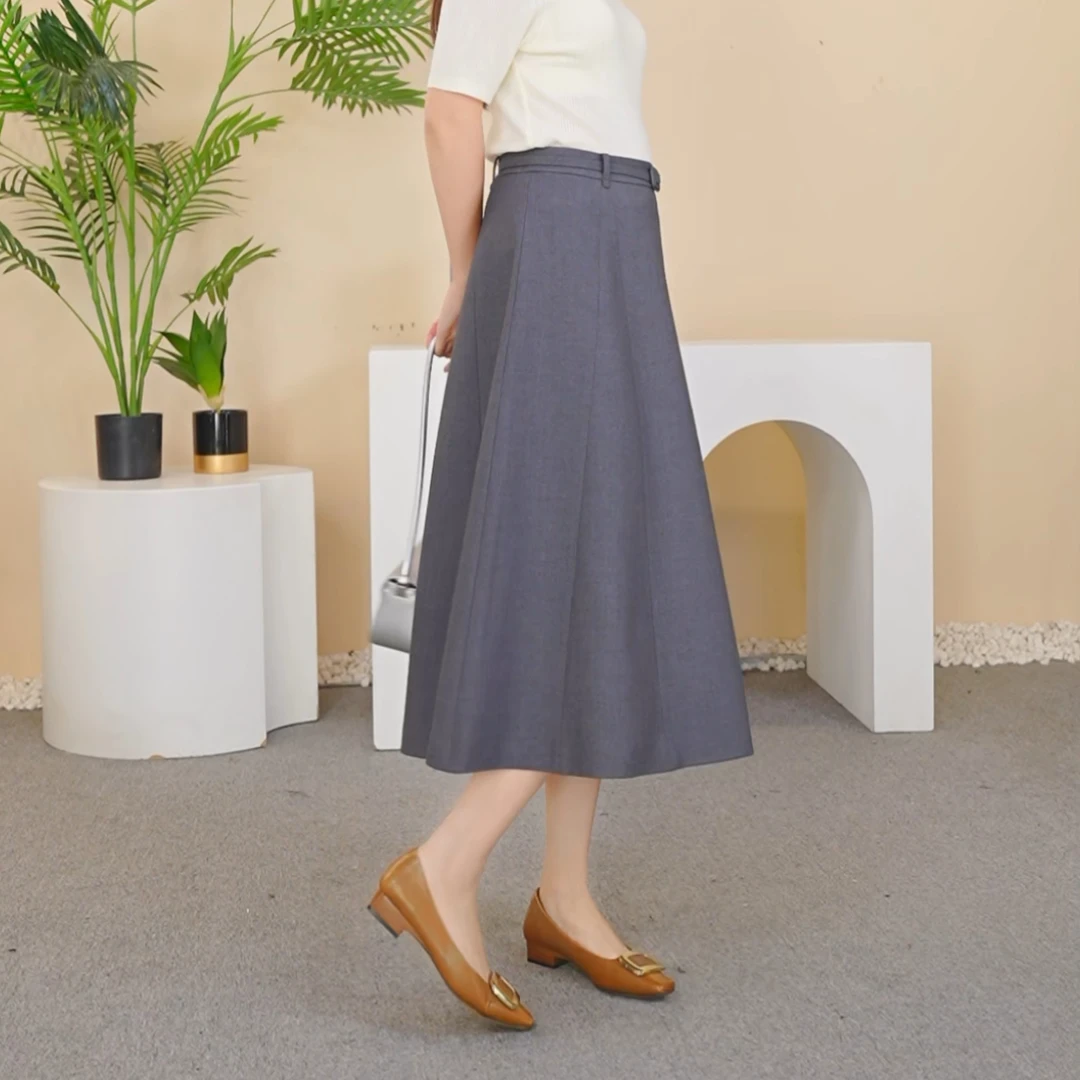 PARKVIEW/百芙川半身裙显瘦气质高腰时尚休闲夏季中长款A字CK5010