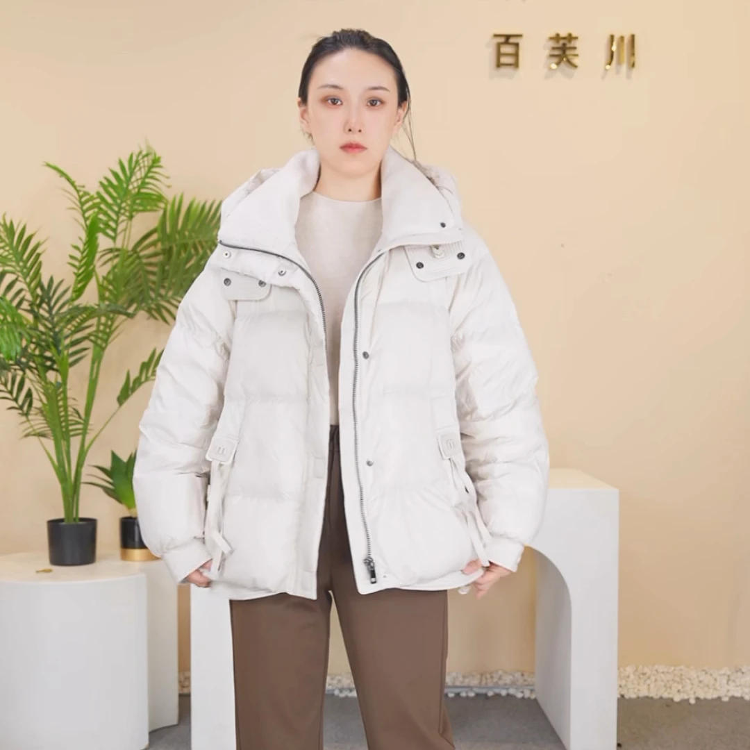 PARKVIEW/百芙川羽绒服女款短款时尚休闲百搭女士保暖冬季YK128