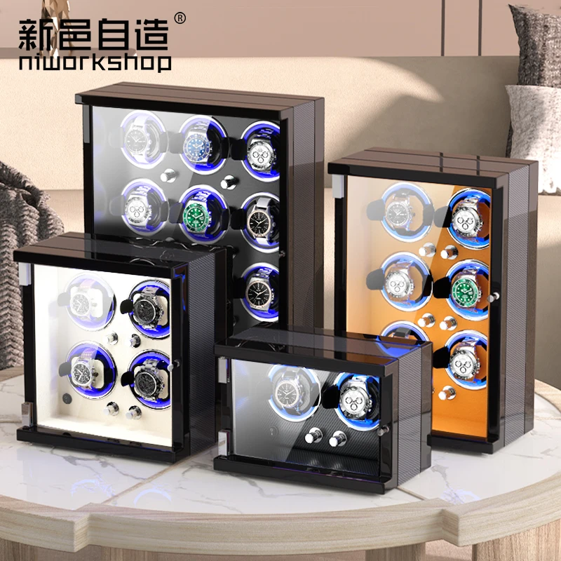 新邑摇表器机械表家用指纹锁转表器转动放置器手表收纳盒保险箱