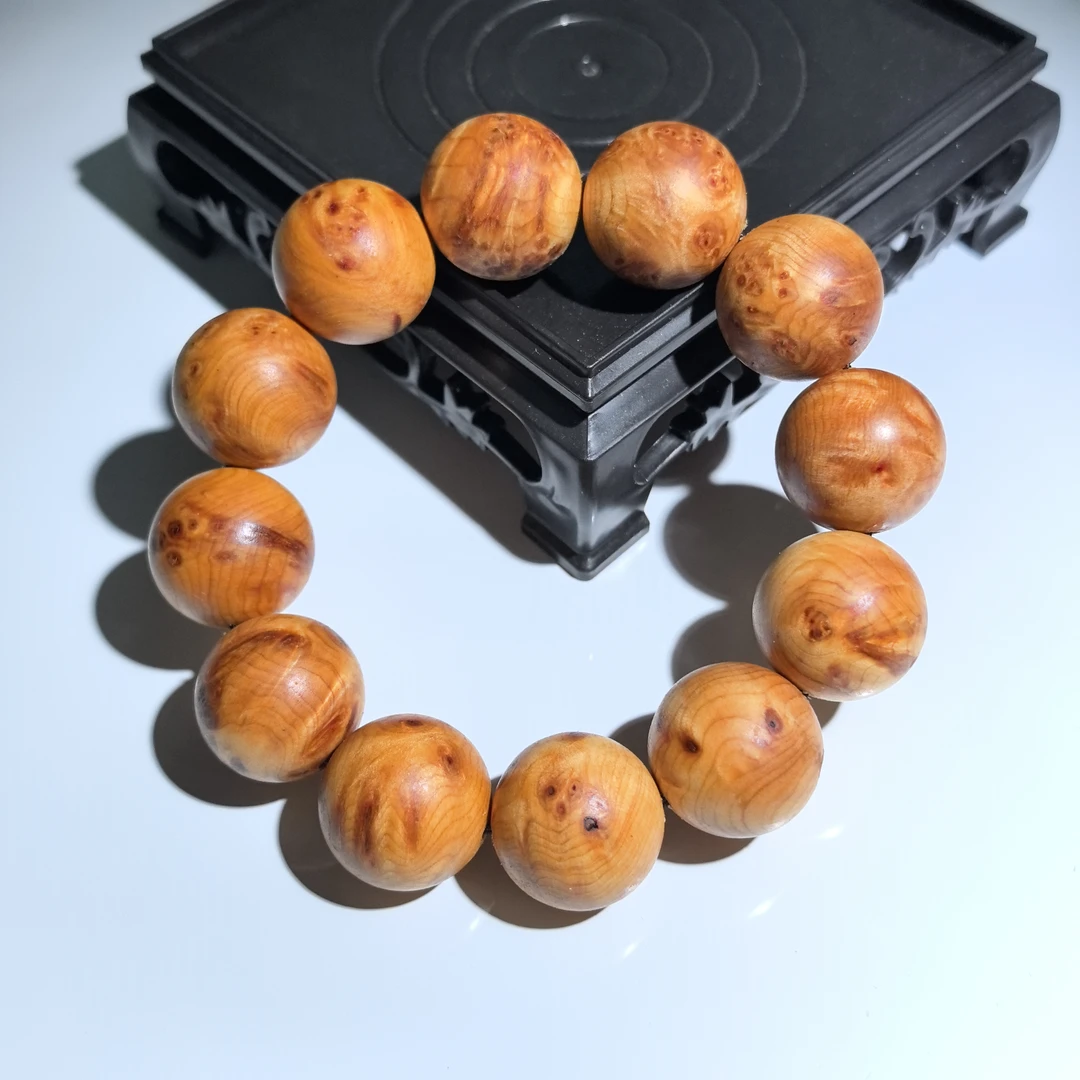 【九韵木语】崖柏2.0粗抛瘤疤手串 文玩木串 YB14121