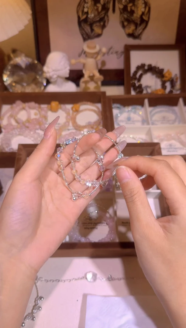 【闪购商品】烟晶手链银S925镶嵌满天星