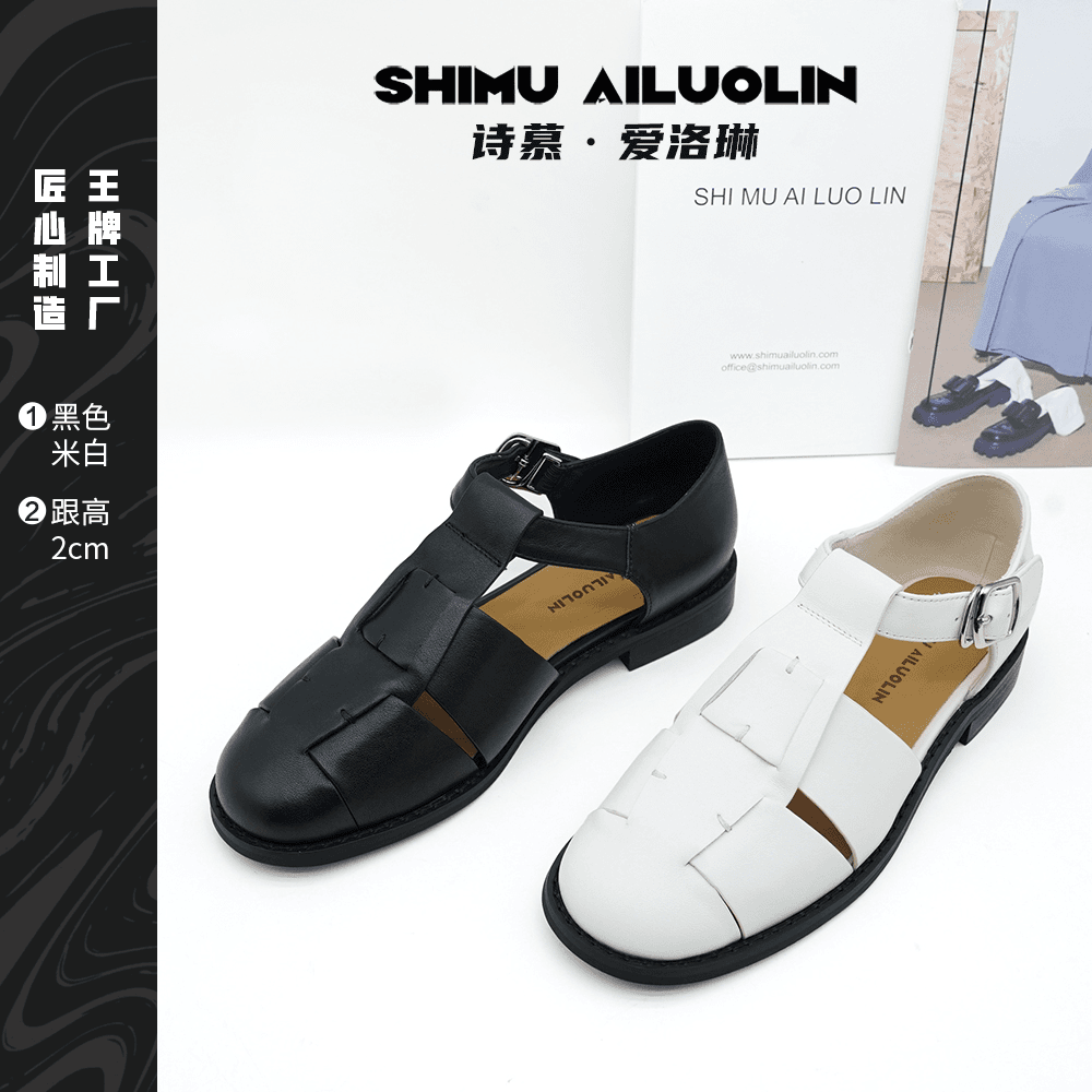 诗慕·爱洛琳【格兰特】夏季外穿方便休闲时尚网红平底时装凉鞋