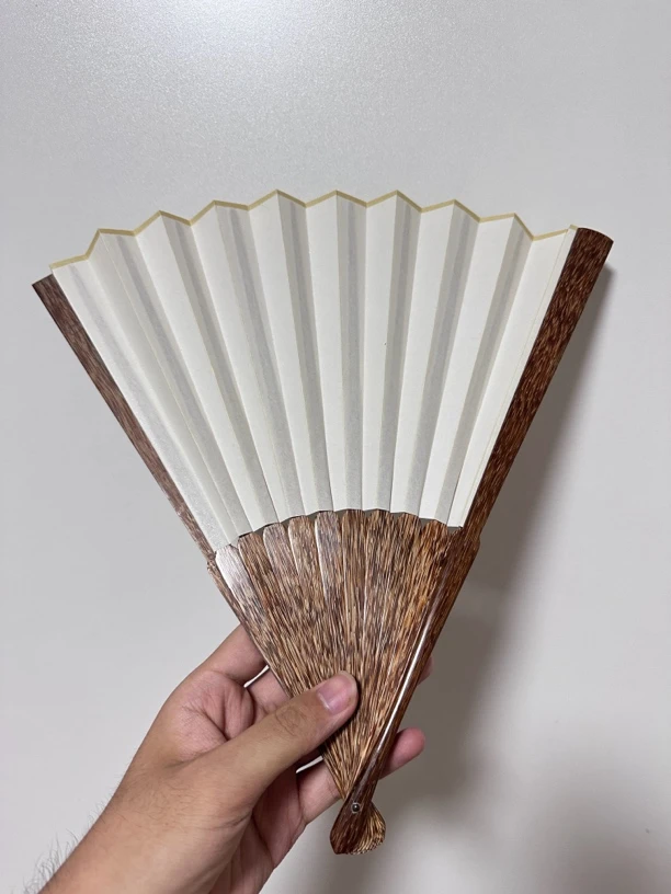 非遗大师马立龙乾隆同款倒开肩红油麻芝麻棕文玩折扇