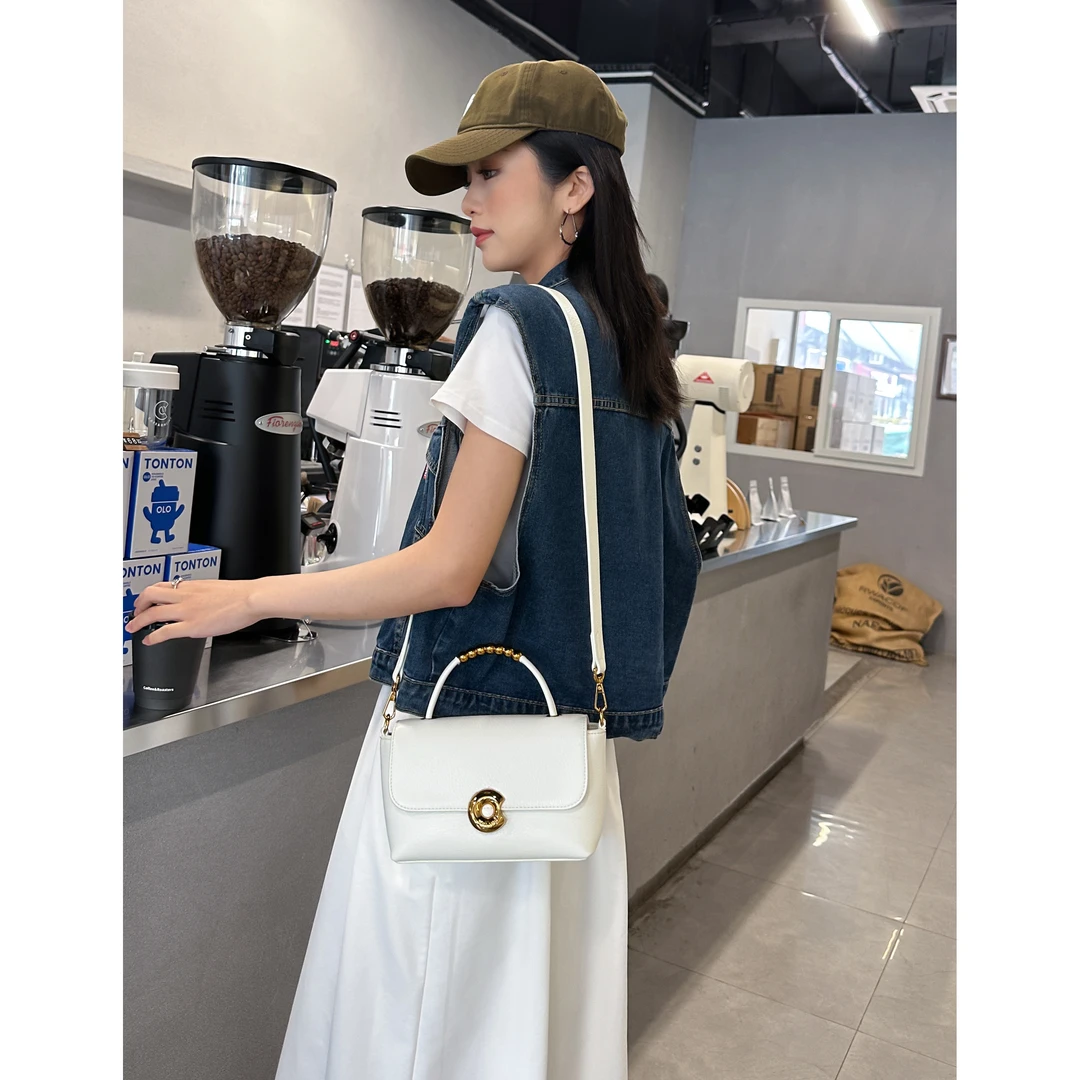 【母亲节礼物】SKL-Z-3017-米白RAIN.CUN轻奢小众时尚女士包