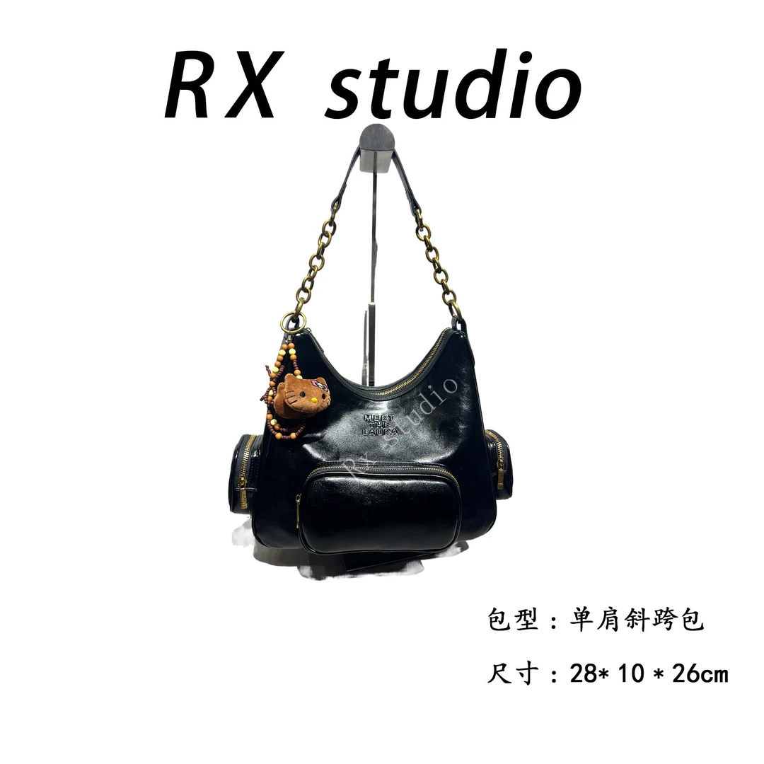 【母亲节礼物】SD-5139-黑色RAIN.CUN轻奢小众时尚女士包