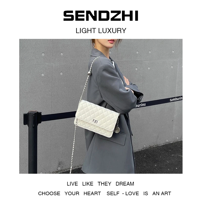 【母亲节礼物】ZT-D8586-白雾色轻奢小众设计感时尚百搭ins女士包包