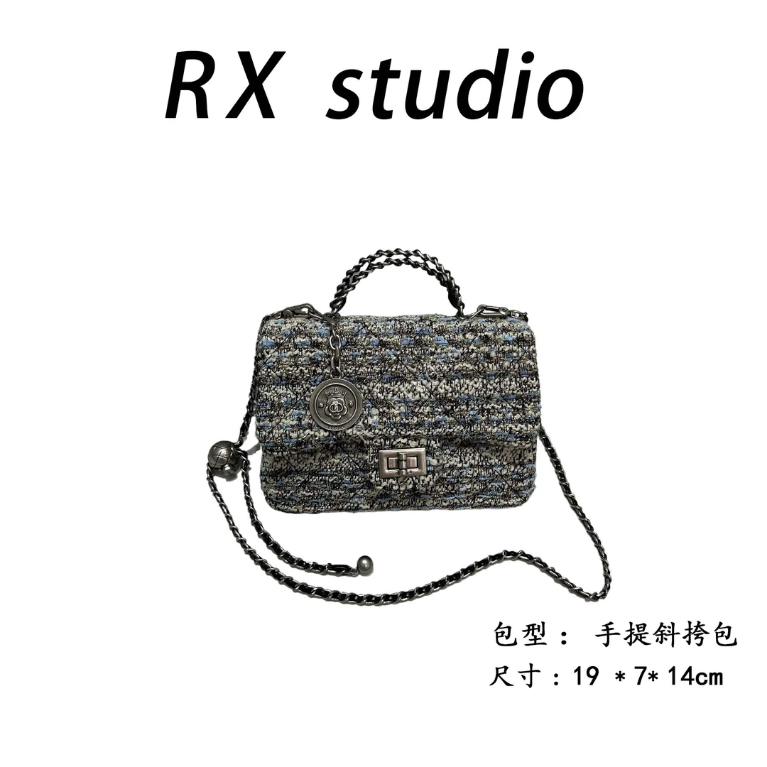 【母亲节礼物】ZT-D7123-莫奈粗花妮RAIN.CUN轻奢小众时尚女士包