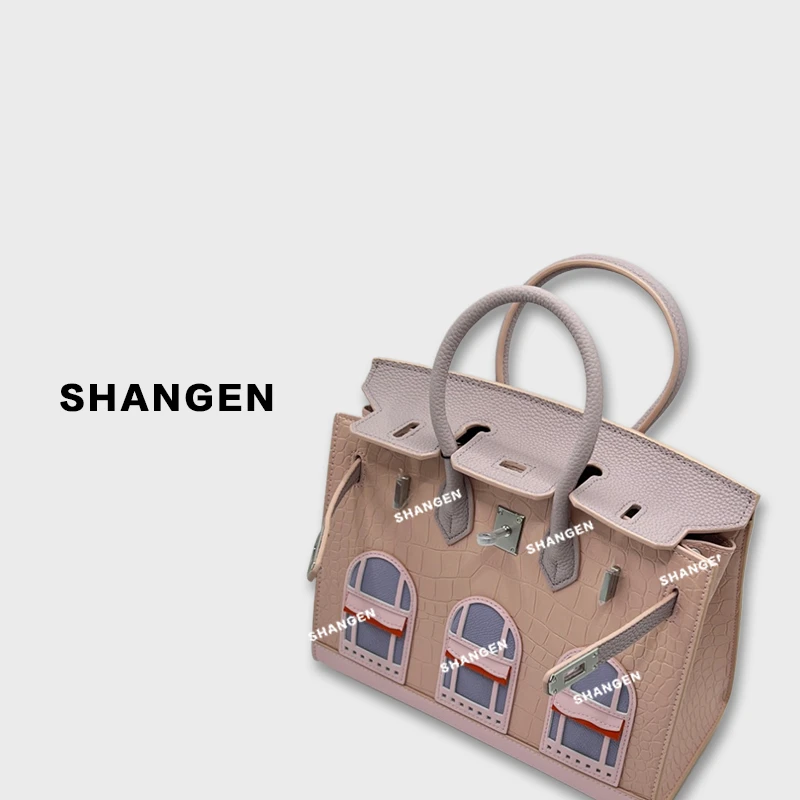 【瑞熙甄选】XKY-6601-粉色-RAIN.CUN大马【粉色】房子包25*13*20