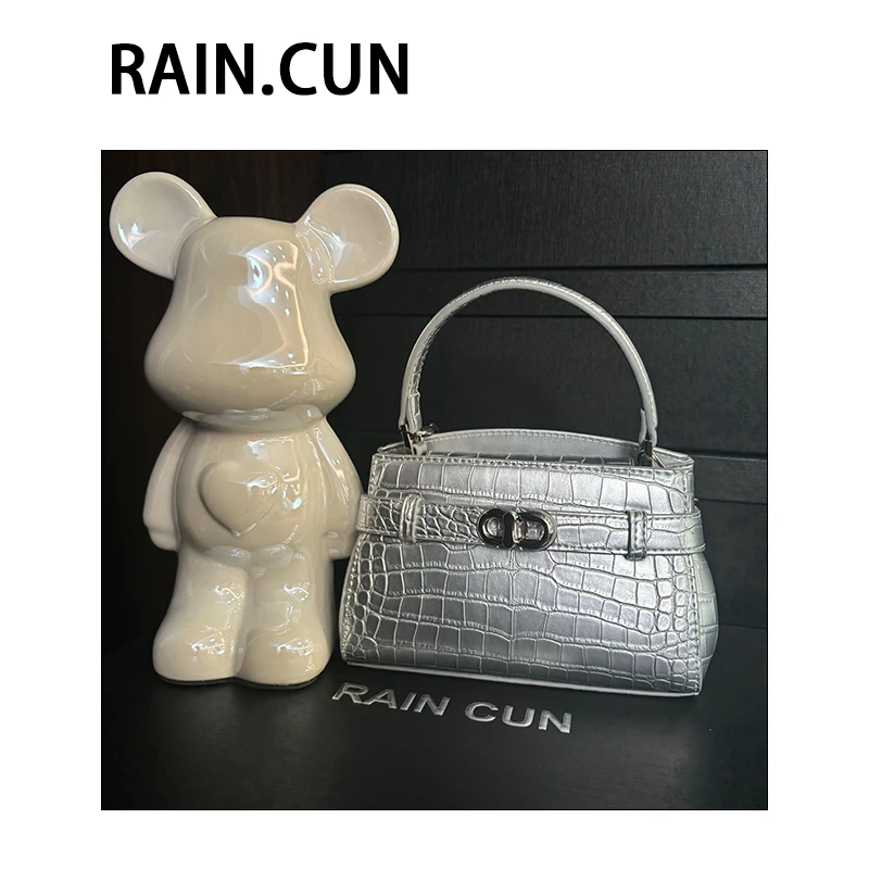 【母亲节礼物】BD-9985-银色轻奢小众设计感时尚百搭ins女士包