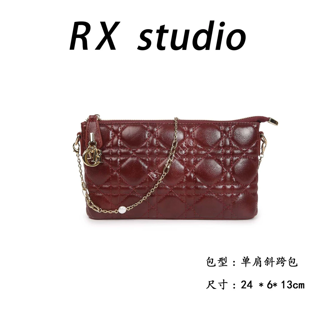 【母亲节礼物】SKL-G8052-酒红RAIN.CUN轻奢小众时尚女士包