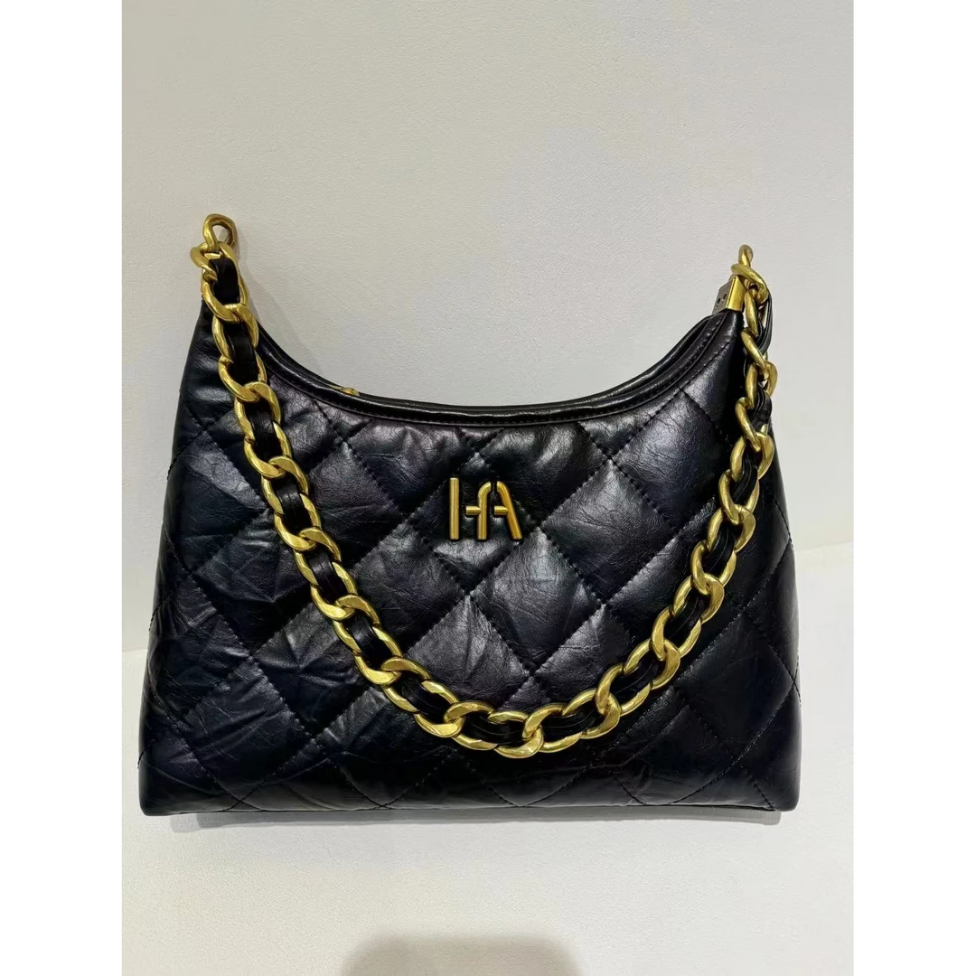 【母亲节礼物】QYX-9628-黑色RAIN.CUN轻奢小众时尚女士包