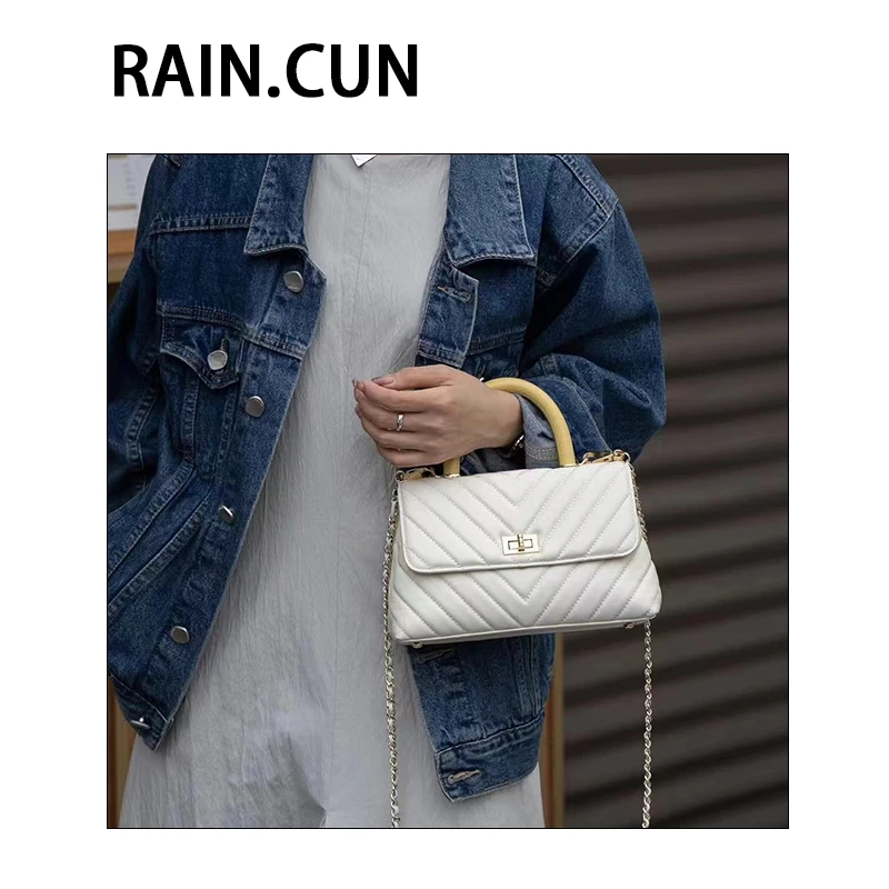 【母亲节礼物】XKY-6893-白色轻奢小众设计感时尚百搭ins女士包包