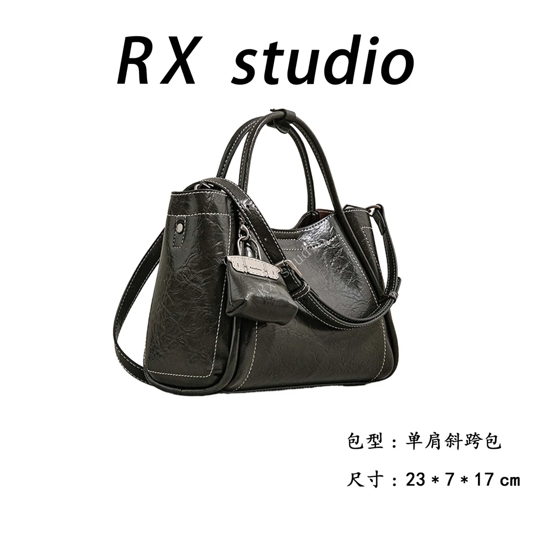 【母亲节礼物】SK-92242-1-复古绿RAIN.CUN轻奢小众时尚女士包