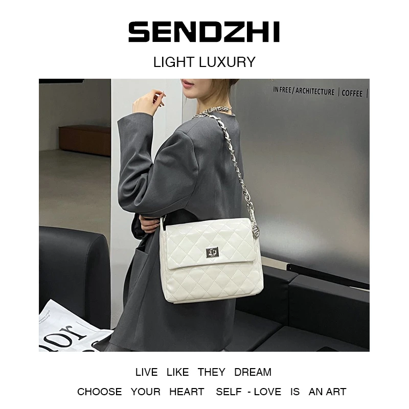 【母亲节礼物】ZT-D8602-奶椰白轻奢小众设计感时尚百搭ins女士包包