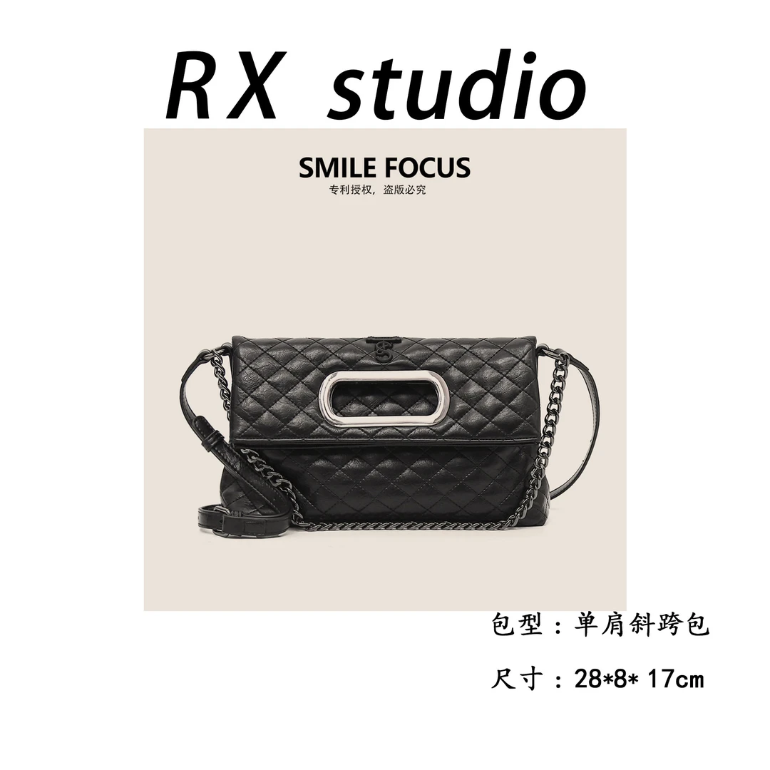 【母亲节礼物】SF-2731-黑色RAIN.CUN轻奢小众时尚女士包