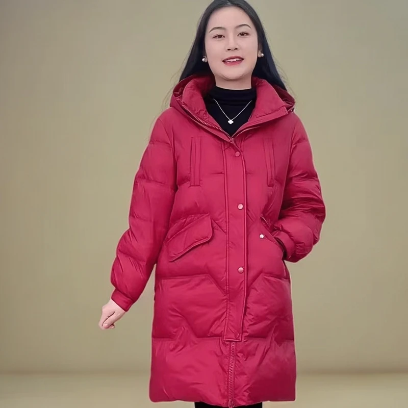 2024希或深色系时尚百搭宽松中长款加厚韩版保暖冬季羽绒服006
