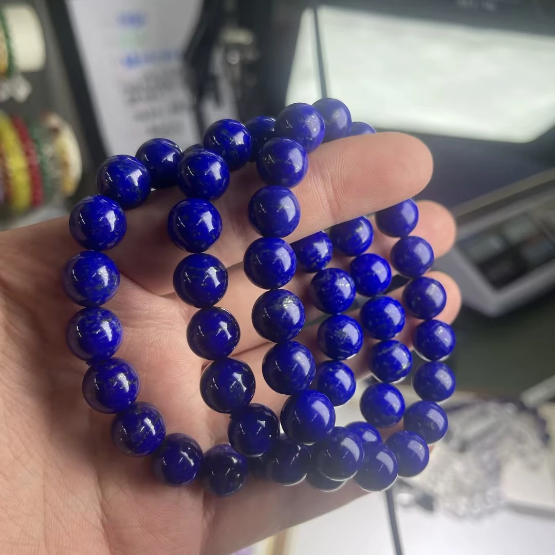 8A天然青金石手链女款蓝色时尚手串手链素圈多样性发一
