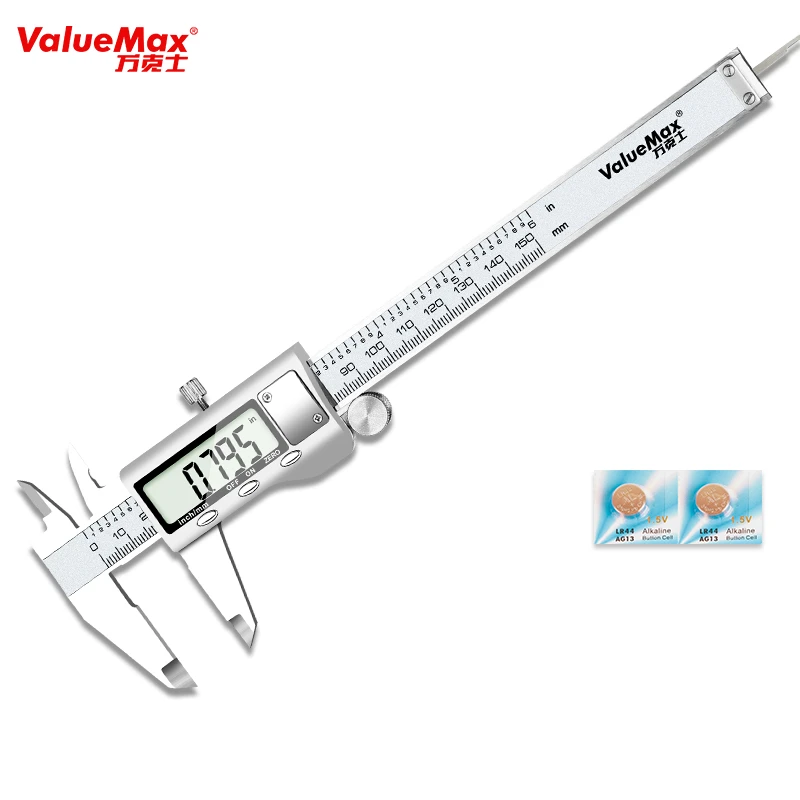 万克士电子游标卡尺高精度数显工业级家用小型文玩高深度游标卡尺