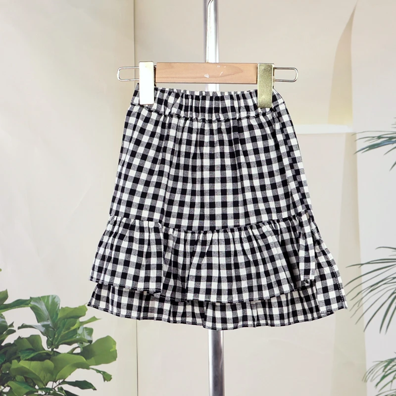 F10-123贝女童夏季格纹短裙(B2221921601)