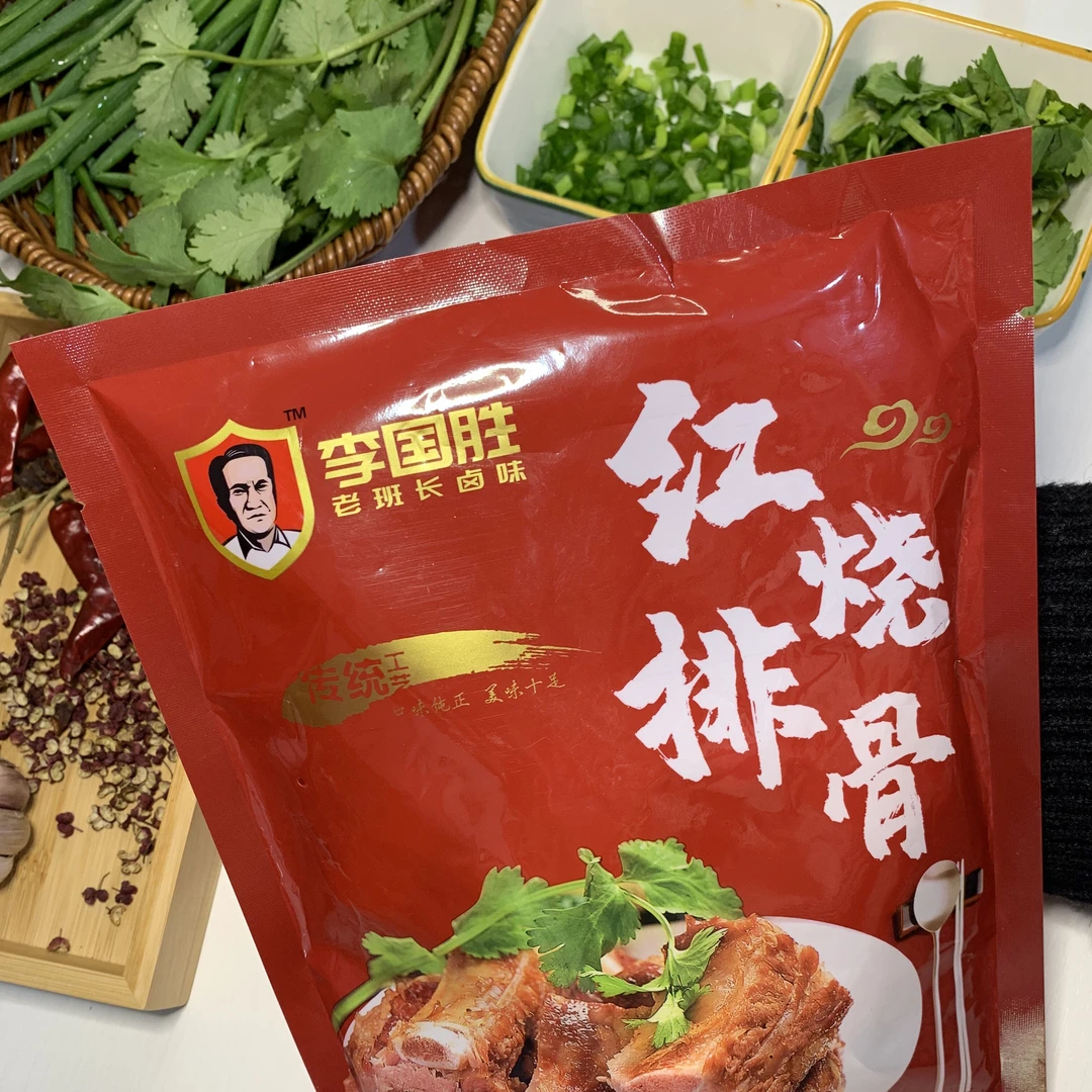 【实拍无美颜】加热即食红烧排骨猪排骨250克/袋李国胜卤味小吃
