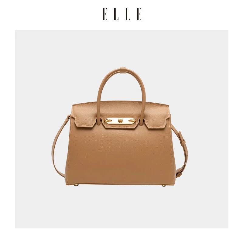 ELLE2023新款女包通勤手提包大容量斜挎包包公文包22270