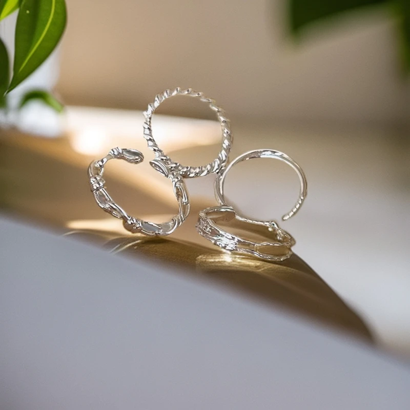 黄铜锆石戒指 素圈戒指 气质时尚经典百搭小众高级感戒指