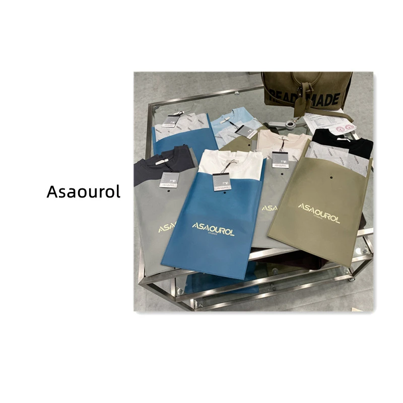 ［asaourol］轻奢感夏季棉t恤精致男士半袖短袖内搭外穿高品质T恤