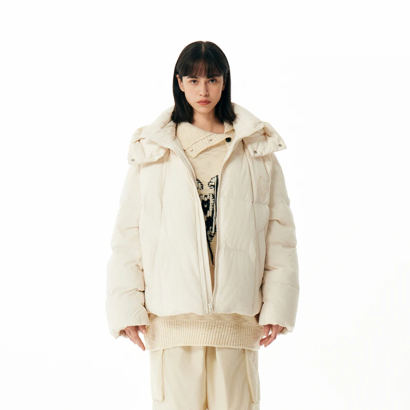 【圈圈大爷专属】【INXX】APYD冬季刺绣连帽纯色羽绒服APE4151329