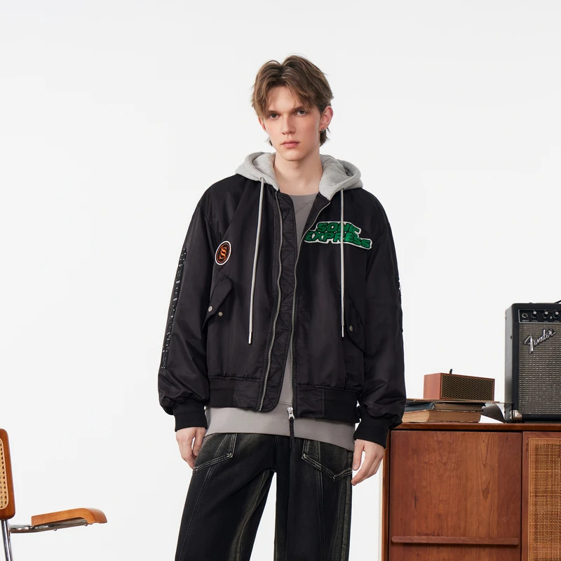 【INXX】standby潮牌冬新品复古PU皮外套情侣棉服外套XME4141376