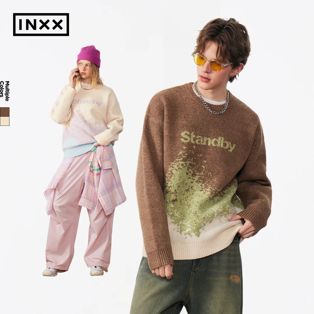 【圈圈大爷专属】【INXX】Standby渐变提花针织衫男女毛衣XME4061427