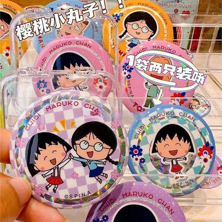 樱桃小丸子邮票系列盲盒微场景摆件吧唧徽章