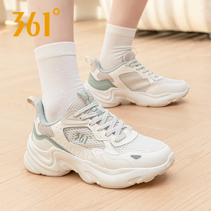 361°秋冬厚底增高休闲老爹鞋女士运动鞋潮流百搭跑步鞋软底女跑鞋