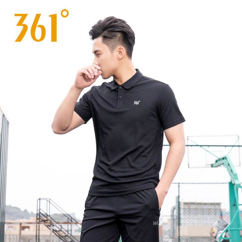 361°polo衫2025夏季速干舒适健身户外短袖t恤男运动上衣透气冰感
