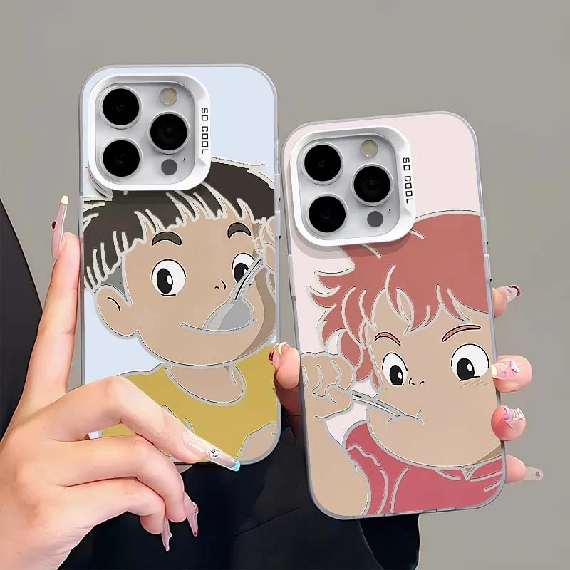 波妞宗介元气壳适用iPhone15/14手机壳苹果vivo华为小米oppo情侣