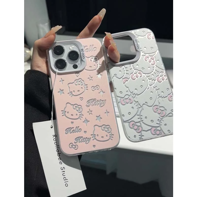满屏小KT元气壳适用iPhone15/14/13手机壳苹果vivo华为荣耀oppo软