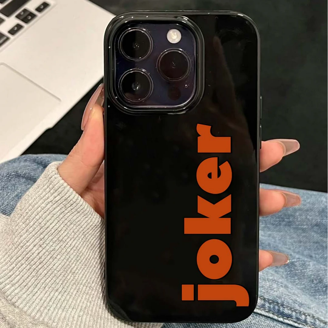 joker小丑大孔适用苹果15手机壳iphone13/14promax新款12/11简约
