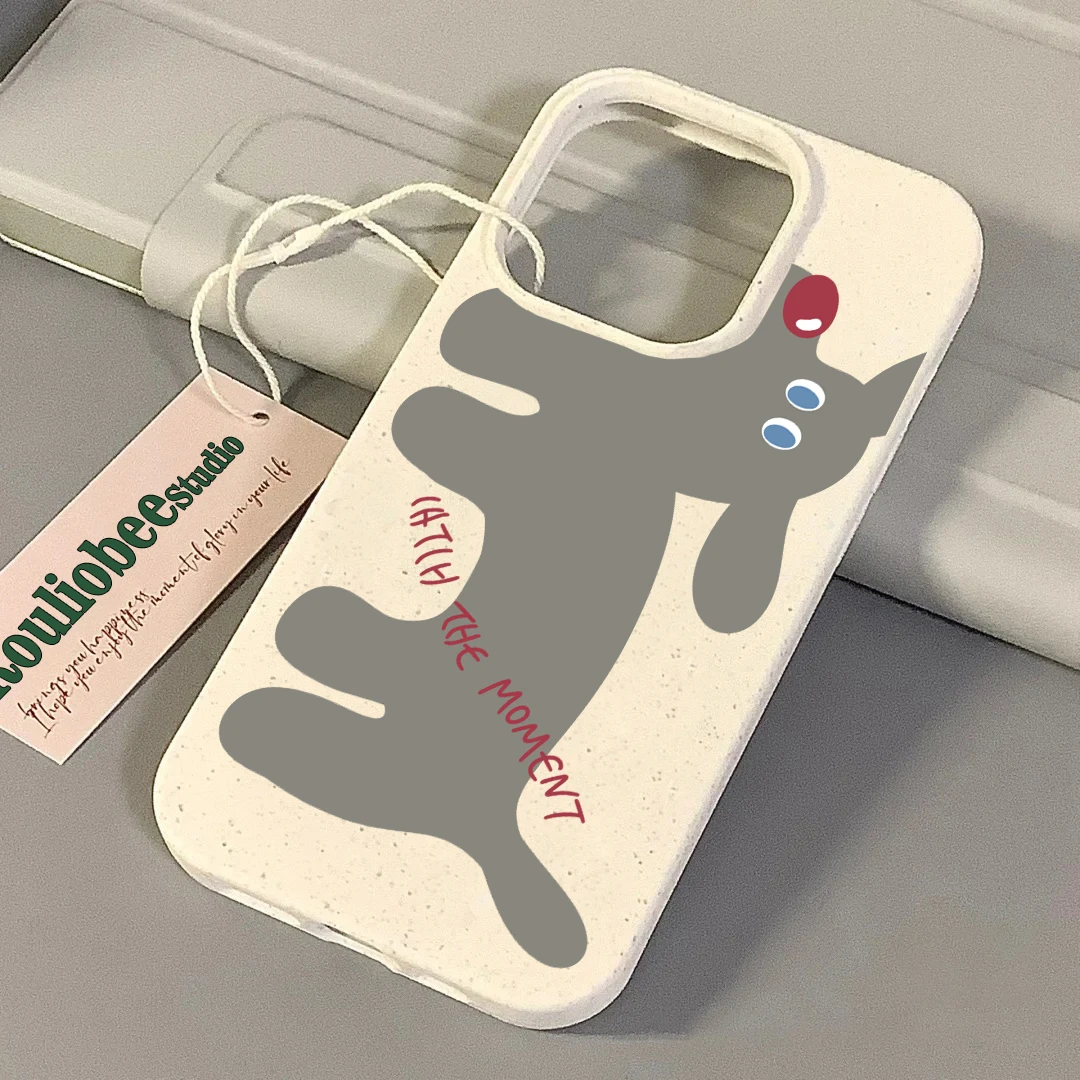 灰色狗狗小麦壳适用苹果14手机壳iPhone13promax新款12全包11软xs