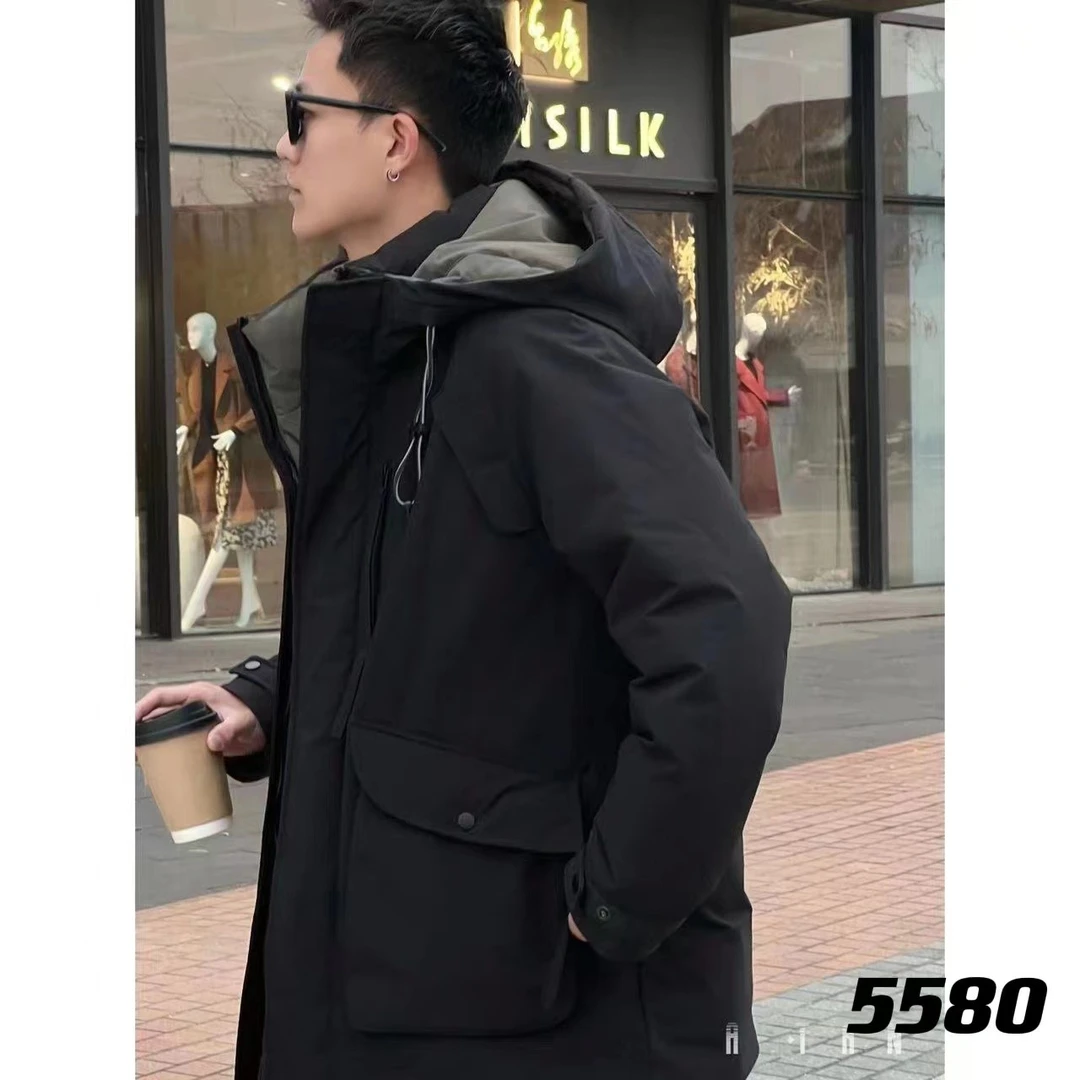 冬季男款保暖中长款棉服