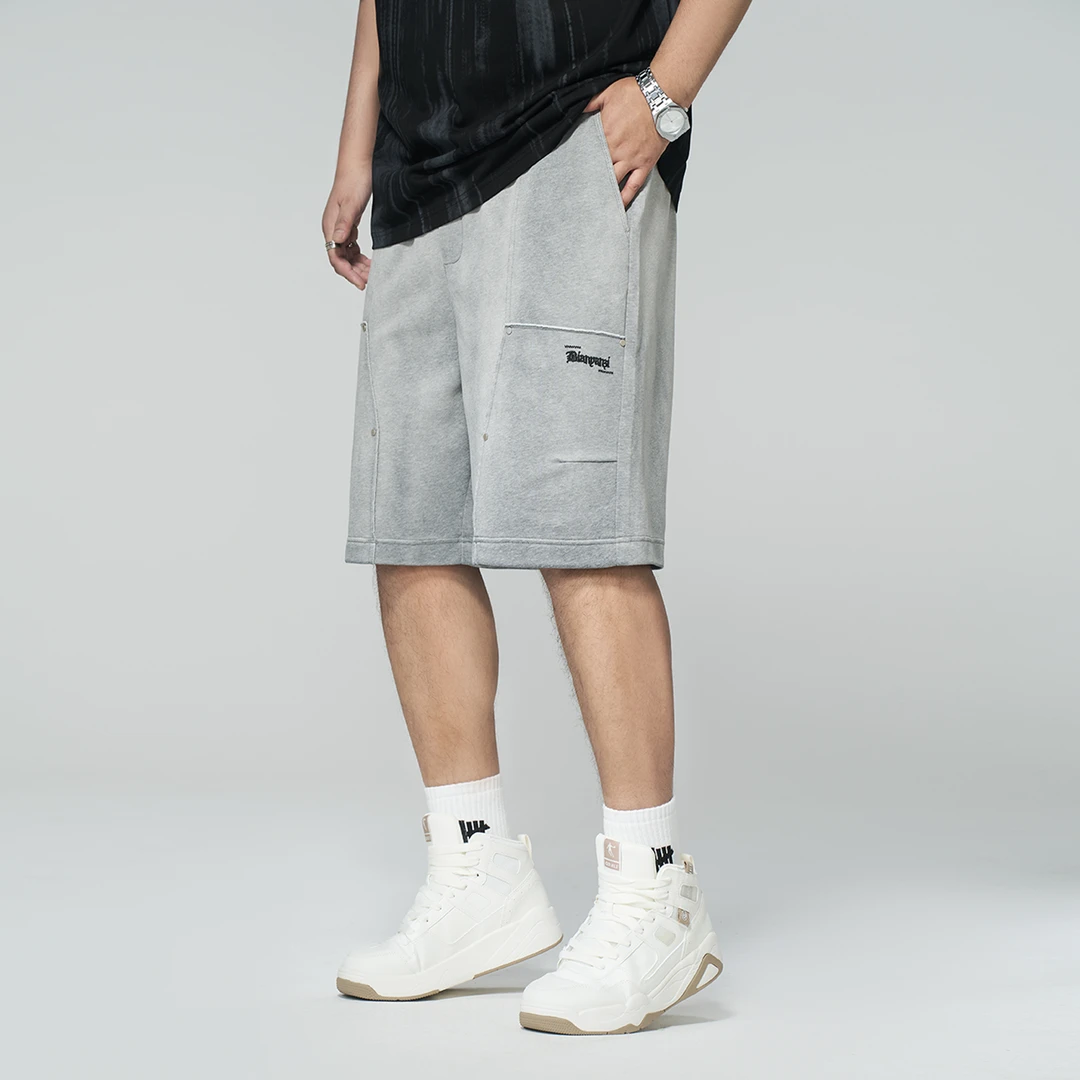 【战损复古做旧风】森老板大码男装夏季薄款休闲短裤子男200-300斤