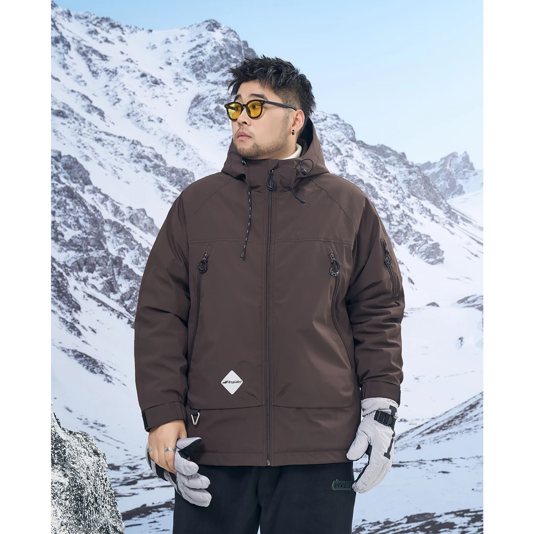 【极寒系列-三防90鸭绒】森老板大码男装山系冲锋衣男款羽绒服外套