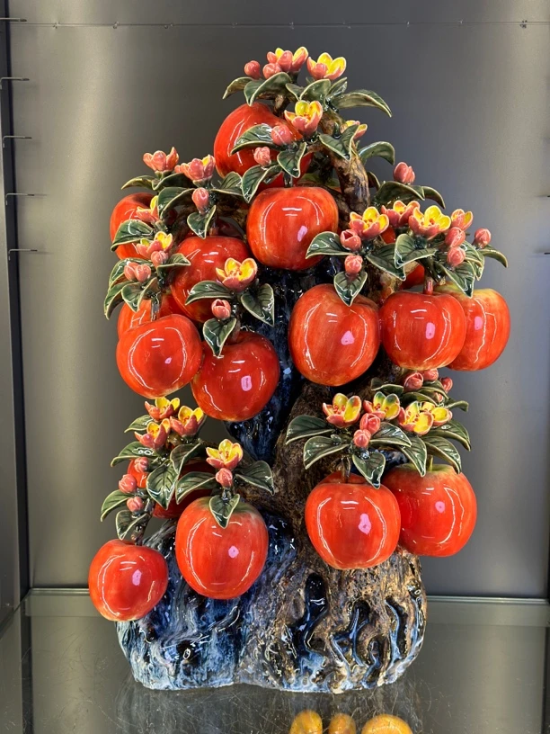 【富贵平安苹果树】石湾公仔尺寸33长度56高度