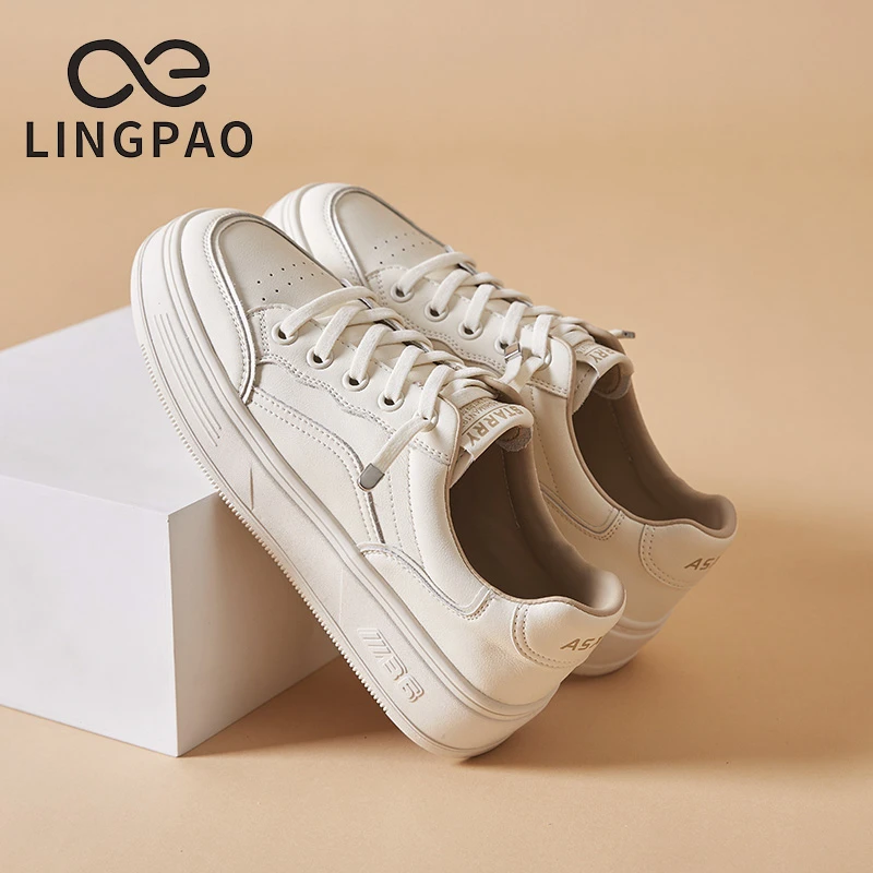 领跑旅游新款女士真皮潮流拼接撞色休闲爆鞋时尚运动透气夏季L294