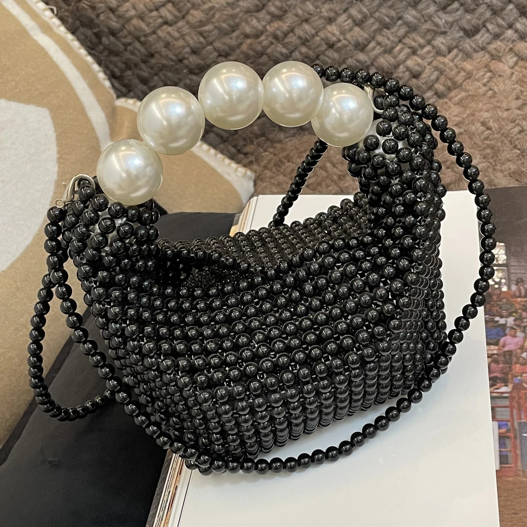 BLAVCPEON【黑曜】长带拼接手提单肩包包B8430493H