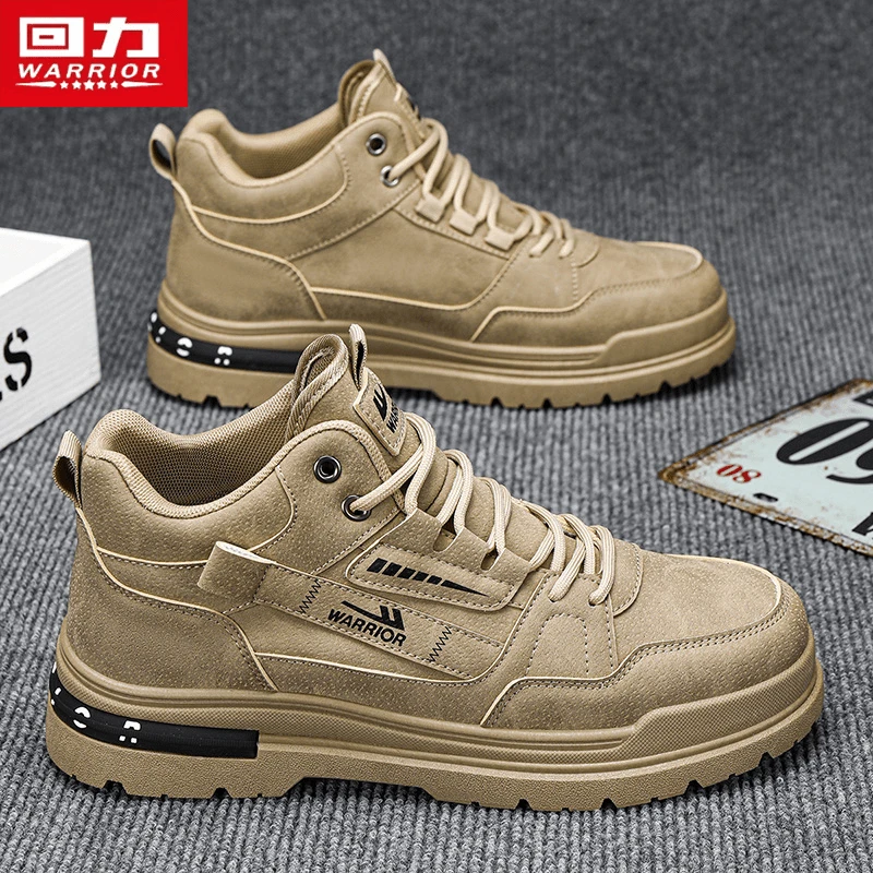 回力马丁靴男2025新款厚底英伦风防水皮面户外登山高帮工装靴
